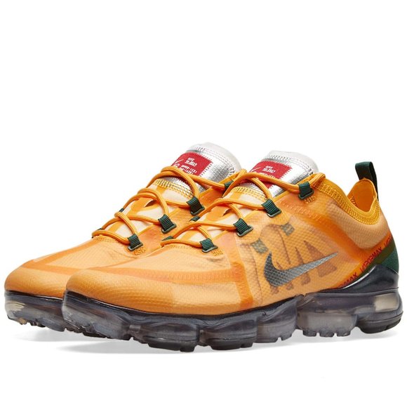 Nike Air VaporMax 2019 Canyon Gold Canyon Gold/Metallic Silver-Terra Orange - Picture 1 of 5
